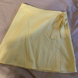 Yellow wrap skirt